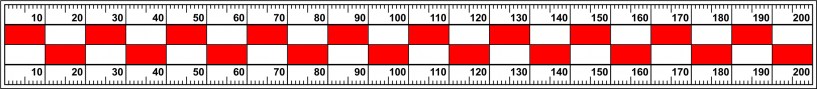 Měřítko 20 x 2 RBm-1